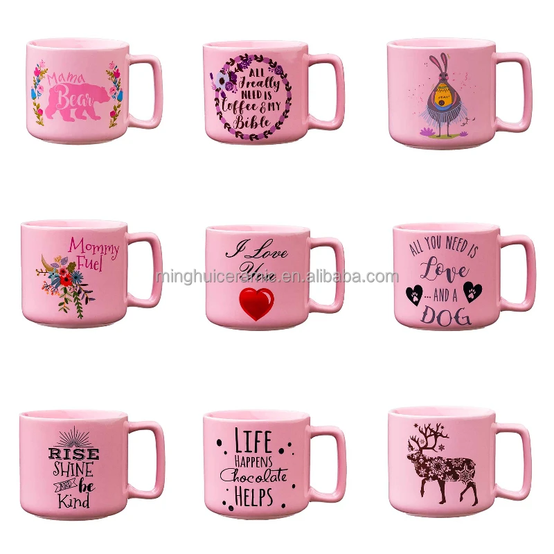 Mom Life Mama Bear Pink Large 20 oz Ceramic Coffee Mug Tea Cup Pink