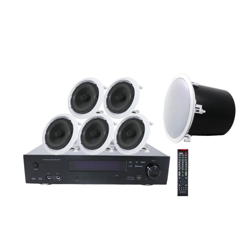 Home Theater Surround Sound System 5.1 Channel Home Audio With Bluetooth Digital Amplifier And 6 Inch Coaxial Ceiling Speakers - Buy 5.1 System,5.1 Home Theater Amplifier Theater Surround Sound System With