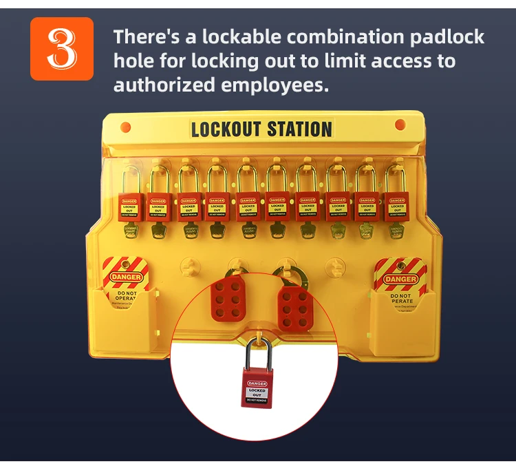 Prolockey LOTO Wall Mounted Lockout Tagout Station for 10-20 Locks ...