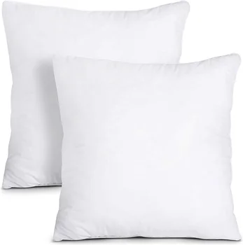 Utopia Bedding Throw Pillows Insert (Pack of 2, White) - 18 x 18 Inches Bed  and Couch Pillows - Indoor Decorative Pillows