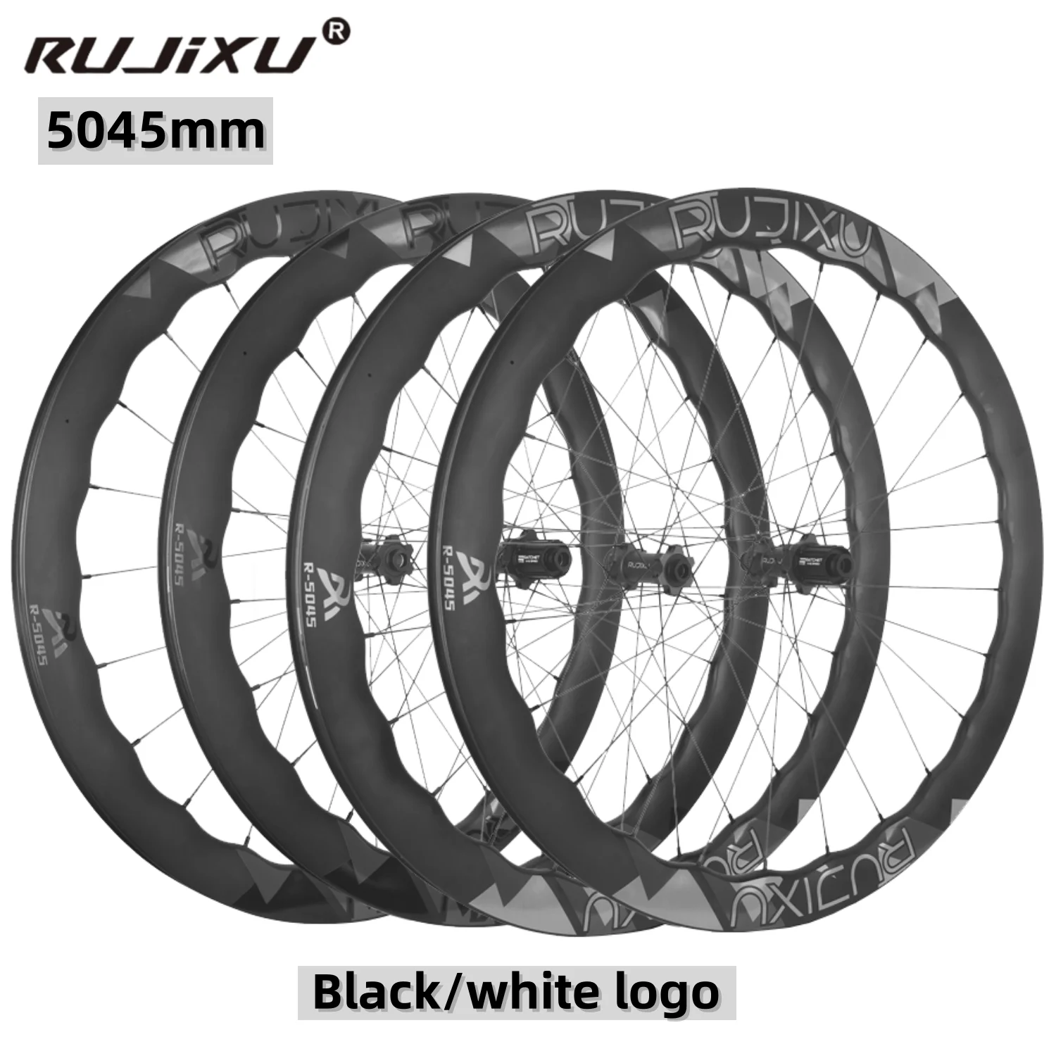 RUJIXU ロードバイク用カーボンホイールセット 50mmハイト ディスク