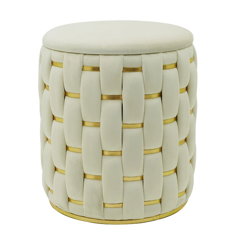Round Ottoman Stool Various Color Comfortable Furniture