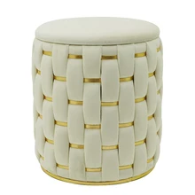 Round Ottoman Stool Various Color Comfortable Furniture