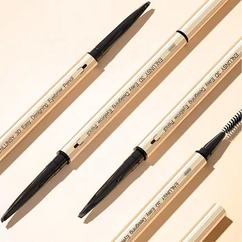 Custom Eyebrow Pencil 3 Colors Thin Eyebrow Pencil With Brush Waterproof Magic Pencil Eyebrows Wholesale