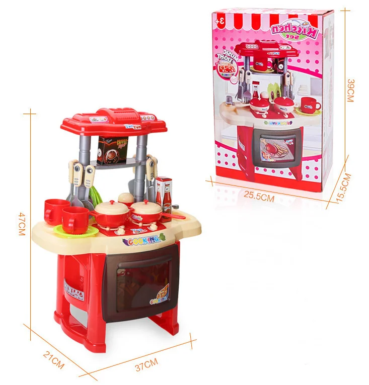 Wholesale plastic baby children kids food kitchen set toy pretend play toys kitchen utensil set for girls and boys kids cooking