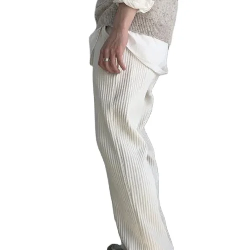 Solid Color Corduroy Casual Long Pants 