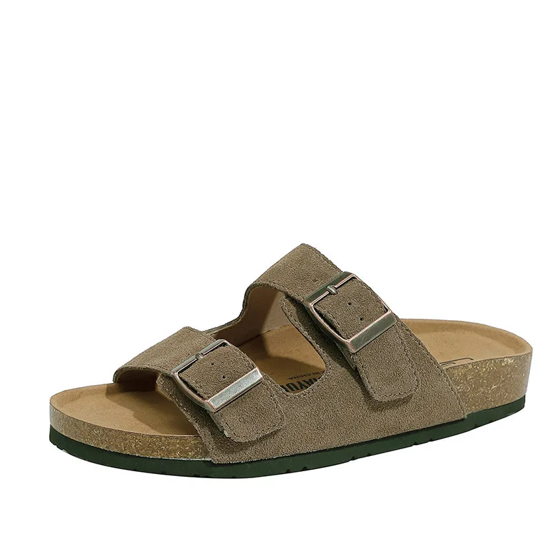 Leather Thick Soled Birkenstocks Summer Wear Half Slippers Fishing