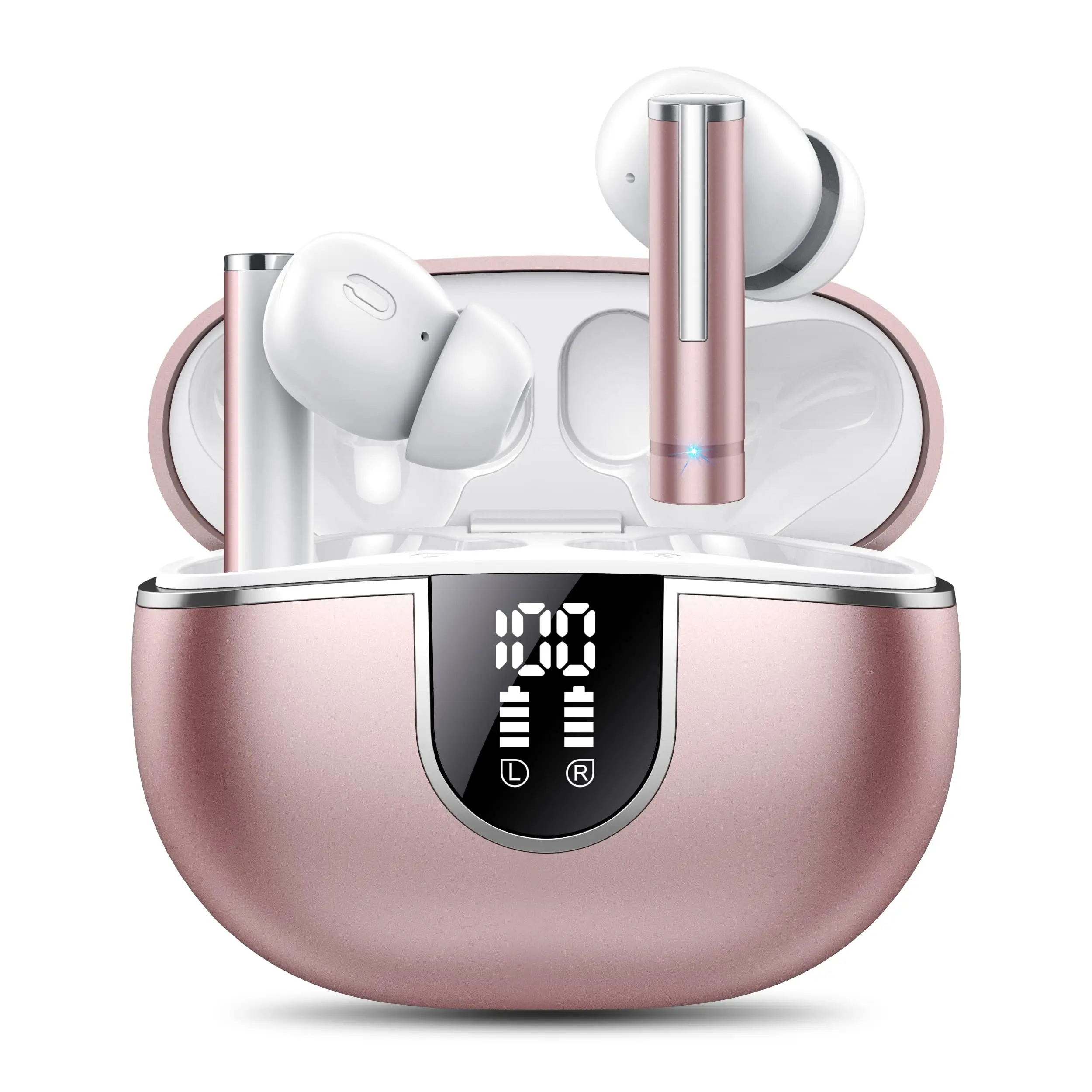 BX35 TWS Wireless Headphones - Deep Bass, LED Power Display
