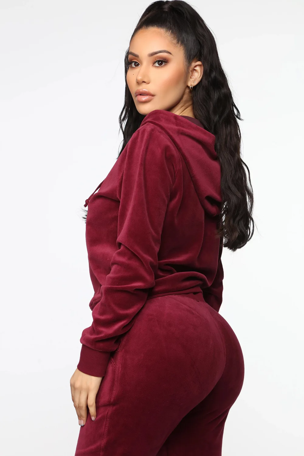 Gbvlgar Women Velvet Tracksuit Pockets Sweatsuits Two Piece Set Fall 2020  Women Long Sleeve Clothing Sweatpants And Hoodie Set - Pant Sets -  AliExpress