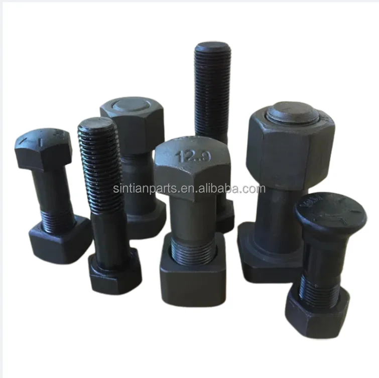 Grade 12.9 Bolts and Nuts for Excavator Spare Parts