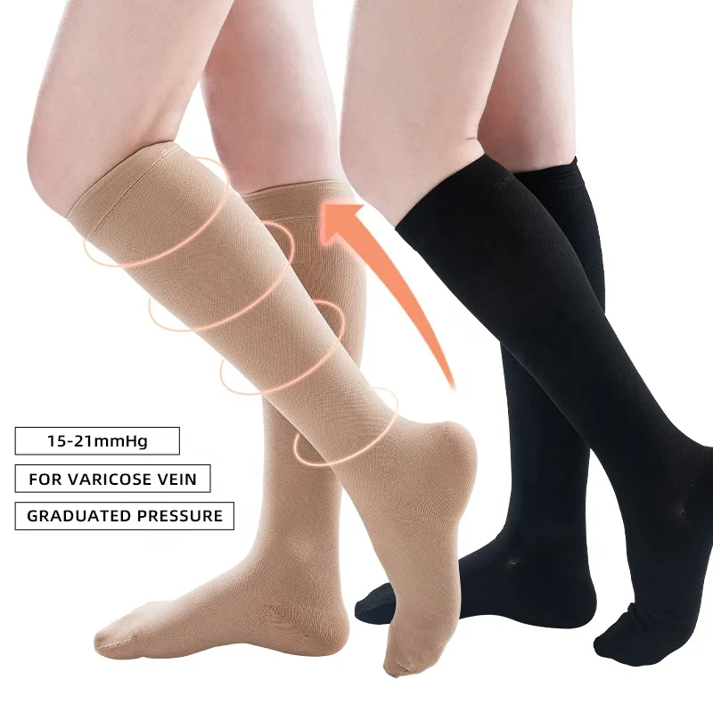 S-5XL Plus Size 34-46mmHg Medical Compression Pantyhose Elastic Nursing Varicose  Veins Socks Class 3 Pressure Tights Stockings