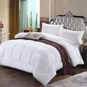 Eco-Friendly 100% Cotton Simple Hotel Bedding Comforter Hypoallergenic Breathable All-Season Use for Home