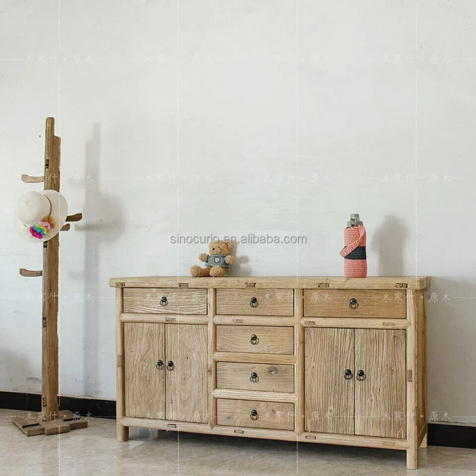 Asian Style Chinese Wooden Living Room Natural Reclaimed Wood