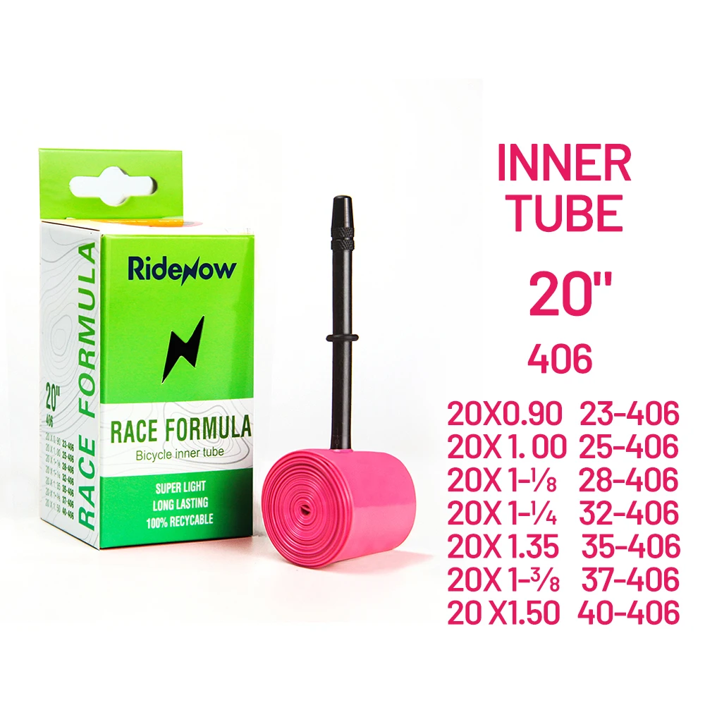 Ridenow Ultra Light Folding Bicycle Inner Tube 20 "406 Bike Inner Tube ...