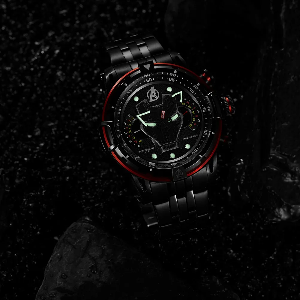 カスタムロ 人気セールマーベルスパイダーマンキャプテンアメリカ腕時計トップブランドカスタム高級腕時計男性用 - Buy Men Luxury