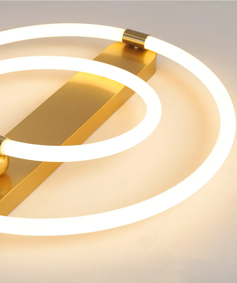 New style bedroom light luxury round room ceiling lamp golden led ceiling lamp creative nordic lamp