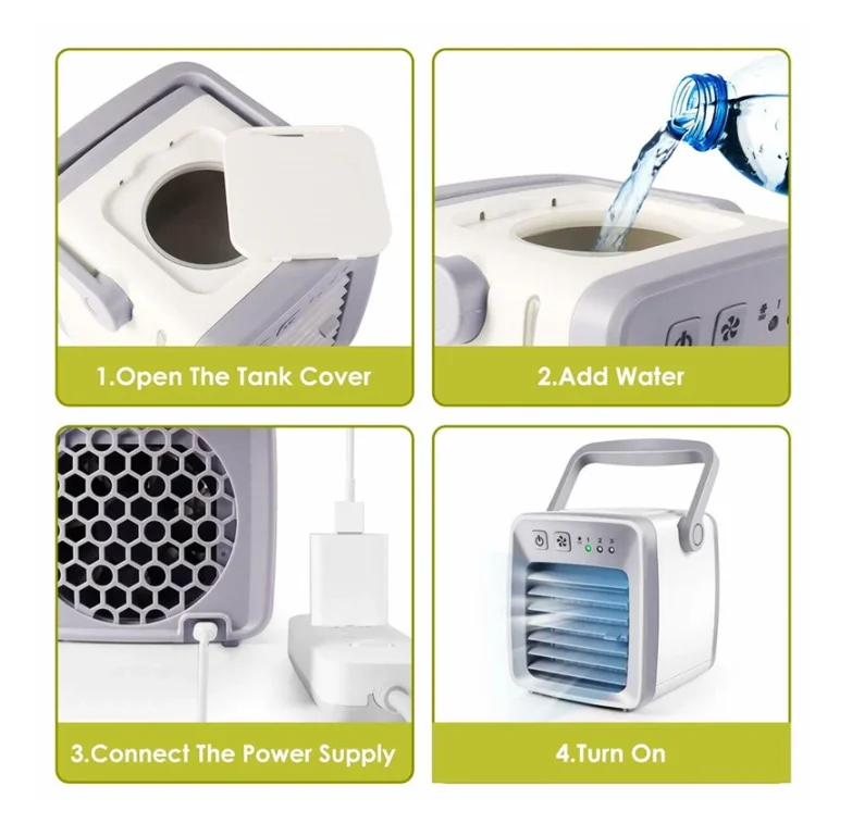 Portable Mini Water Cooler Fan Smart 5V USB Technology Quick Delivery OEM USB Air Conditioner Button Control for Car Outdoor