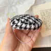 Berretto pied de poule-nero-10-17cm universale