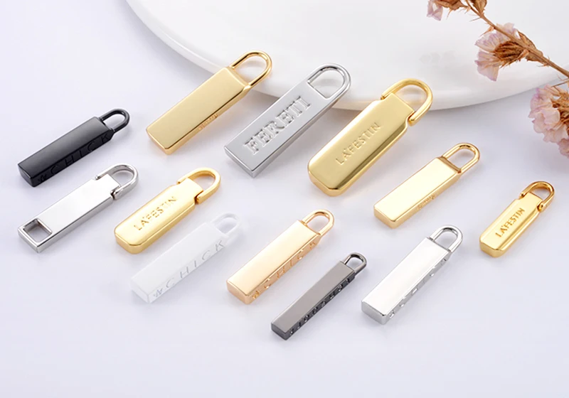 Custom Zip Puller,Garment Metal Zipper Puller Slider Brand Logo,Bag