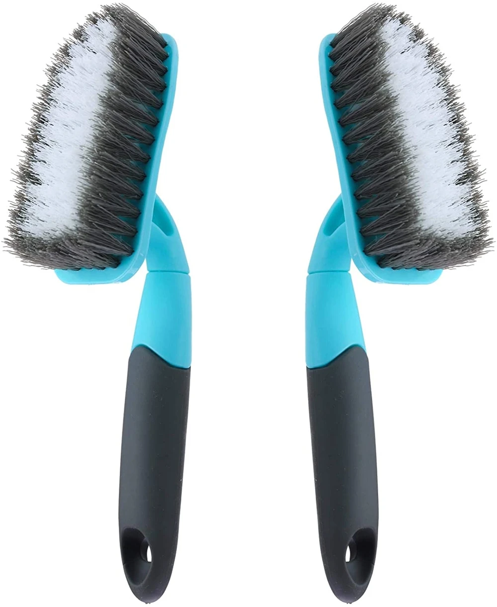 Blue Color Medium Firm Scrub Brush For Cleaning With Long