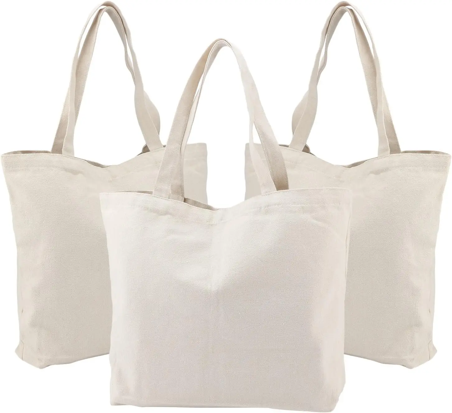 Recycle Tote Bag Cotton Canvas Womens Hign Gsm Cotton Canvas Vintage Grocery Shopping Bag Canvas Tote Handbags for Women