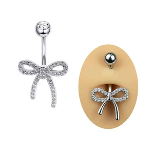 Fashion Navel Piercing Surgical Steel Bow Belly Button Ring Xinfocus New Belly Piercing Body Jewelry Wholesale