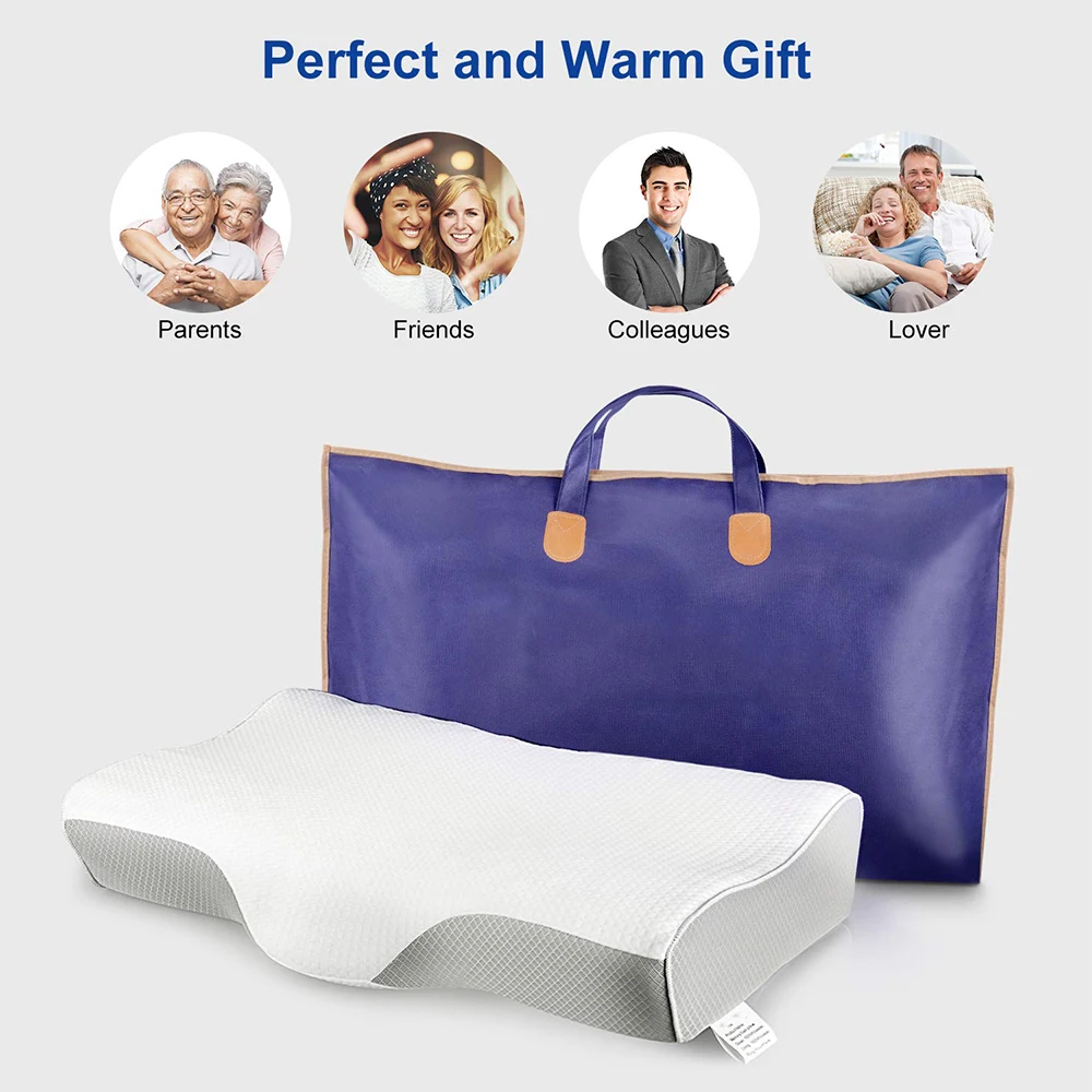Cuscino Cervicale Memory Foam Ortopedico per Dolore al Collo e Sonno Rilassante | Salute Farma Cuscino Cervicale Memory Foam Ortopedico per Dolore al Collo e Sonno Rilassante | Salute Farma