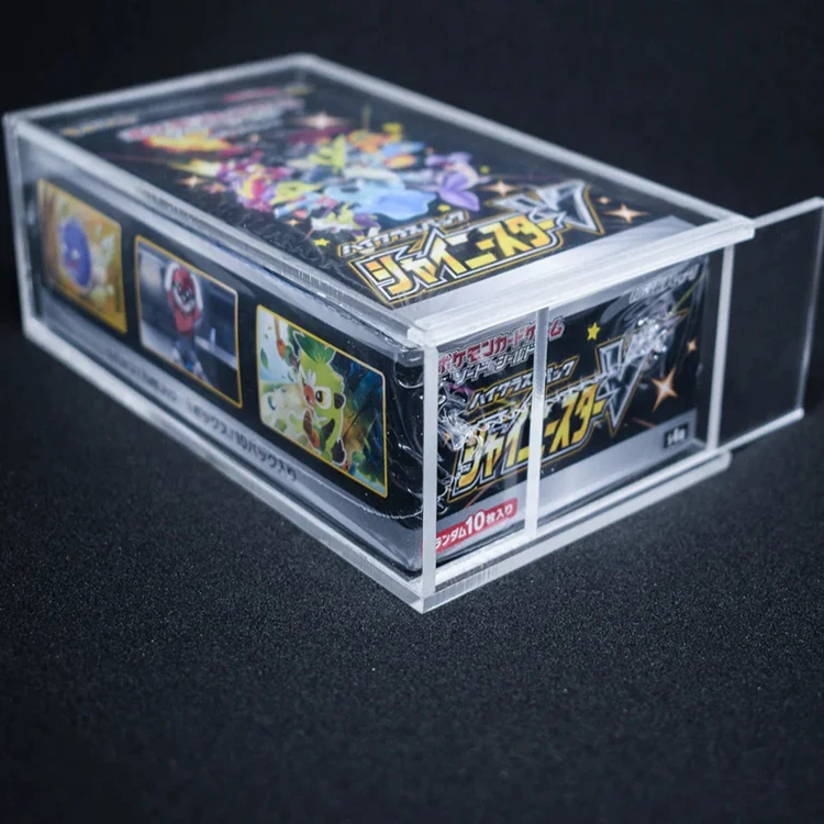 Japanese Pokemon Card Acrylic Case Protective Booster Game Display Cases Graded Card Slab