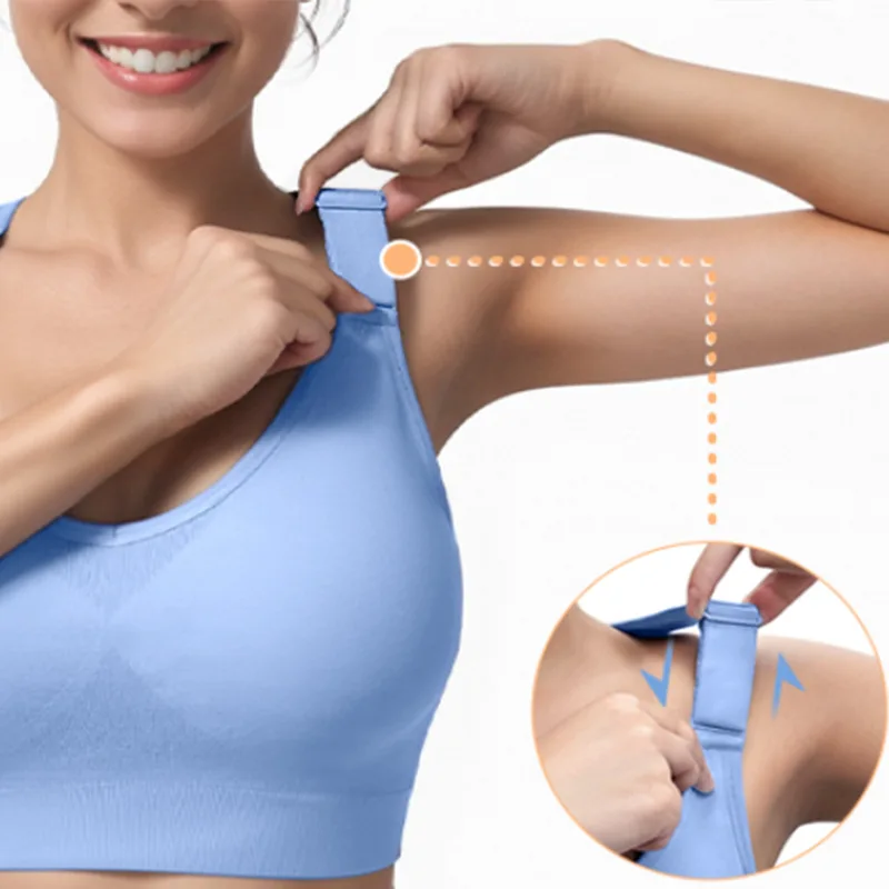 Adjustable Sports Bra Cross Beauty Back Quick Dry Fitness Yoga Underwear Front Shockproo preview