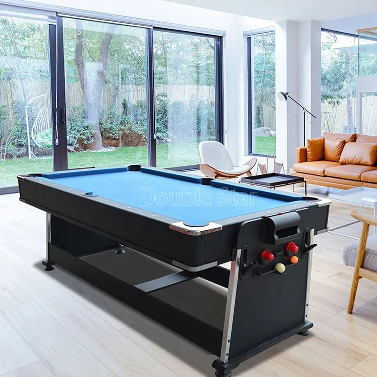 SZX Modern 4 in 1 Billiard & Pool Table with air Hockey and Tennis Dinning for Adult