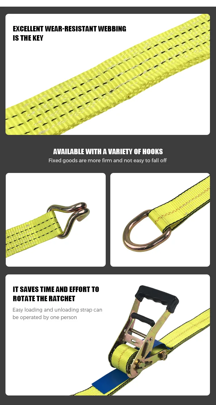 Heavy Duty Ratchet Tie Down Strap Custom Print Ratchet Strap Cargo ...