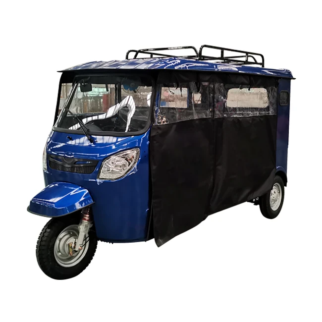 バジャジ電動逆三輪車6人乗りガソリン人力車オープンボディタイプ