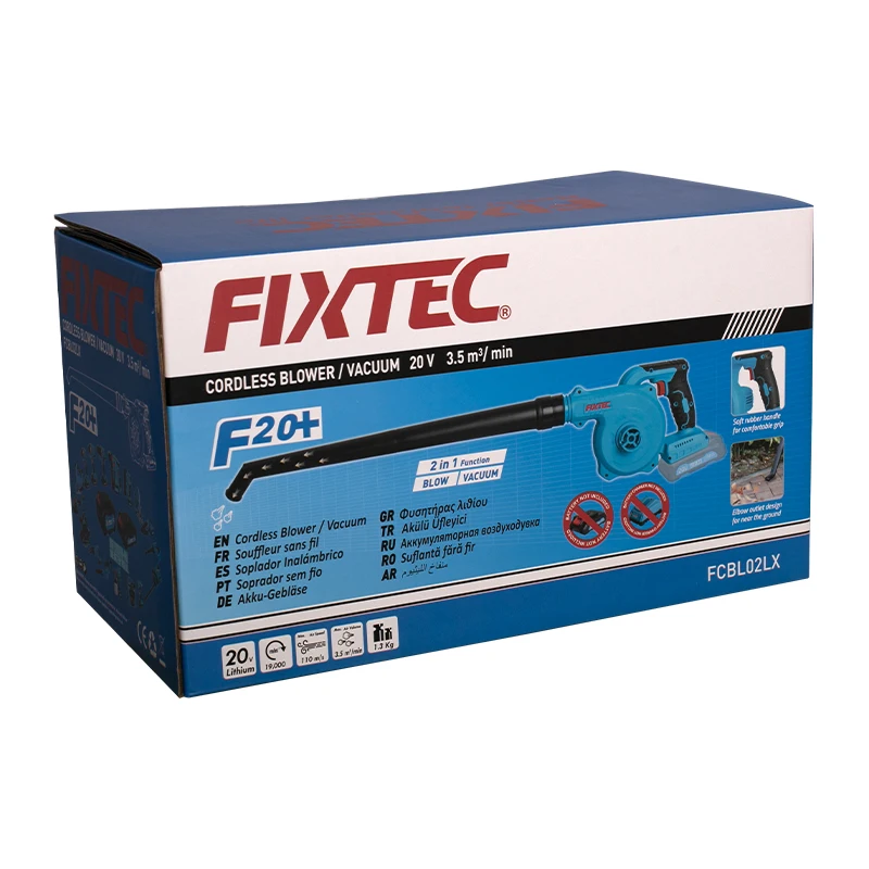 FIXTEC Rechargeable 2 in 1 Portable Mini Handheld Air Blower Vacuum Cleaner 20V Cordless Leaf Blower Vacuum