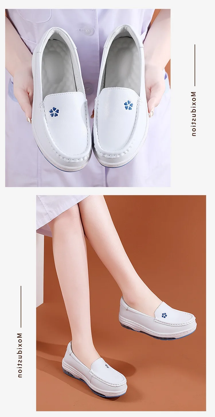 Women's Nursing Shoes for Hospital Comfortable Anti-slip Ventilate Lightweight Waterproof Work Nurse Shoe Healthcare Footwear