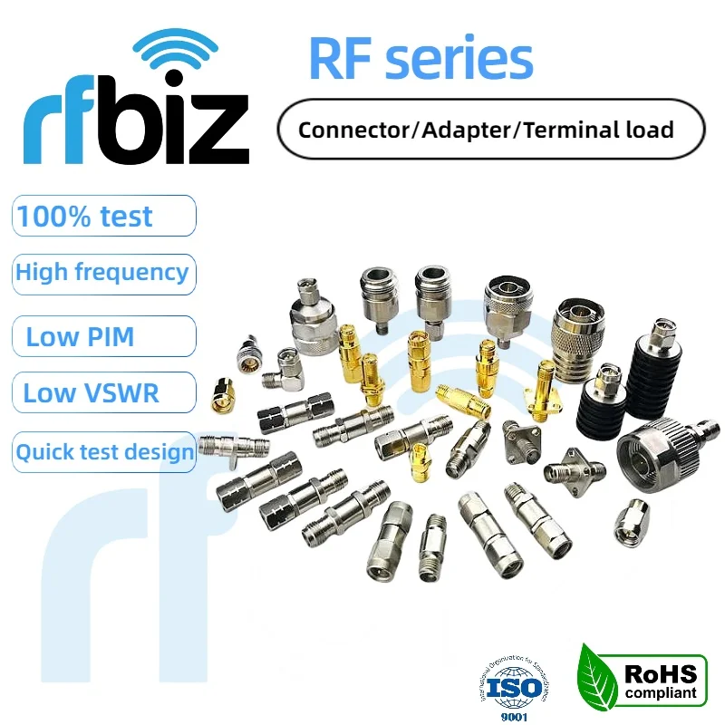 Factory Direct Sales Gold-Plated SMA-50KFD-2 RF Coaxial Connector, SMA Female, 4-Hole Flange Panel Mount