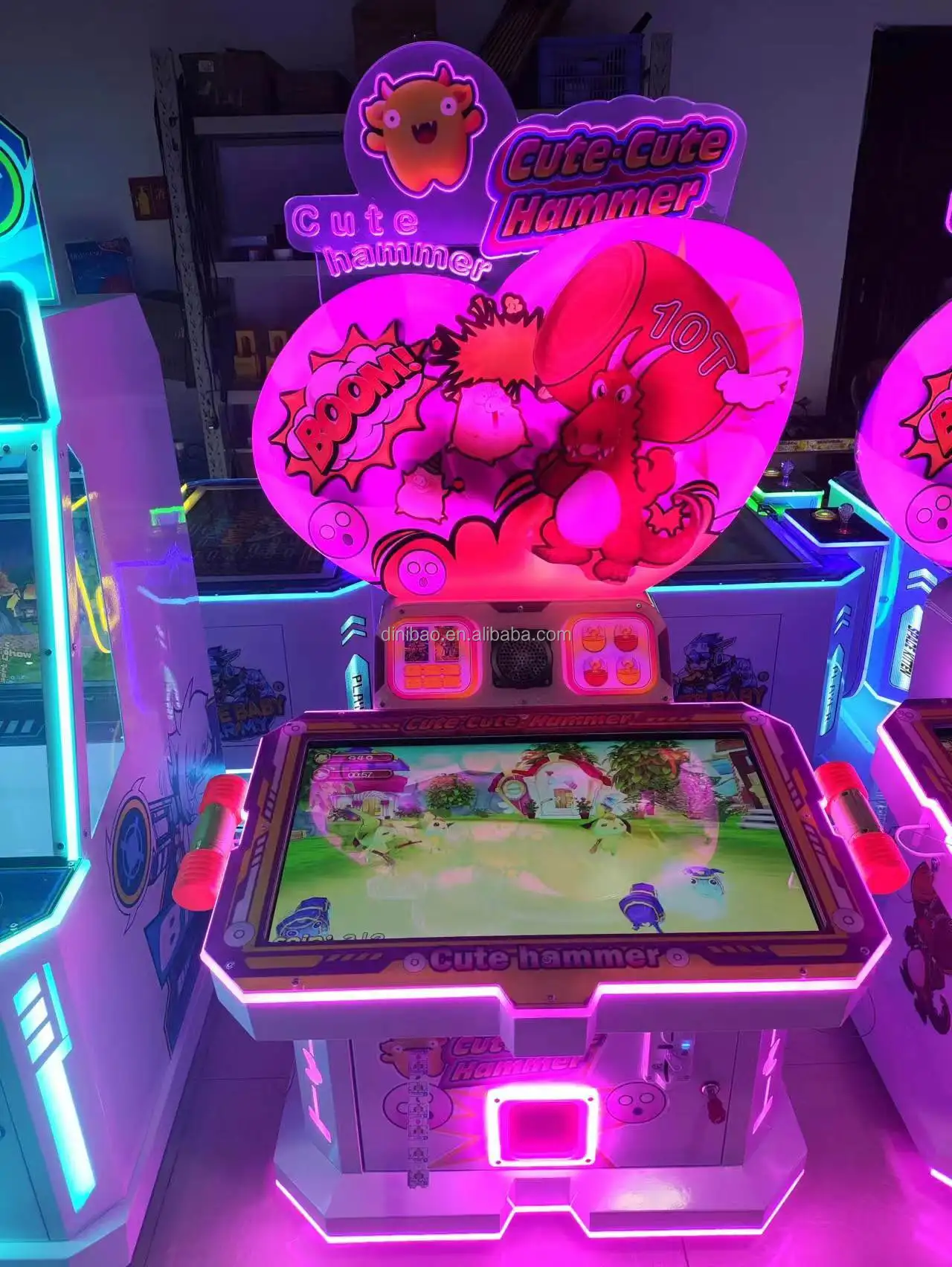 귀여운 32인치 LCD 망치 게임기 어린이용 오락 코인 작동 아케이드 게임| Alibaba.com