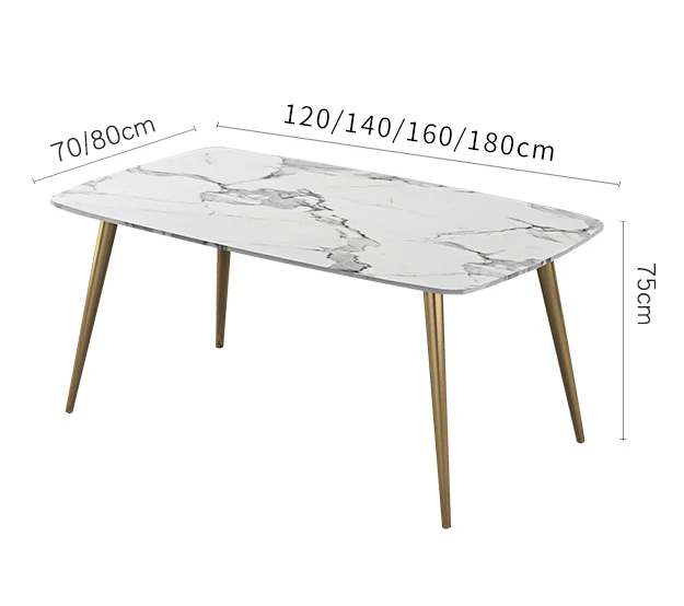 north europe marble table rectangle modern contracted table small family home