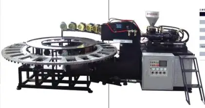 Single Color PVC Injection Slipper Shoe Making Machine