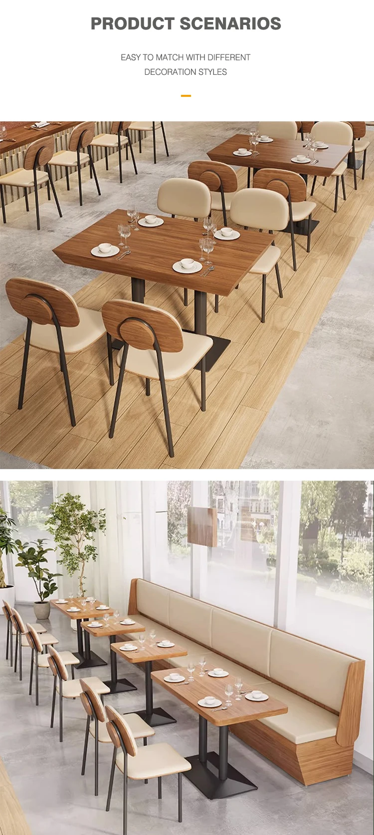 Modern Commercial Furniture Fast Food Cafe Banquette Leather Sofa