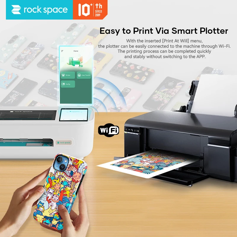 Mobile Phone Case Printer Wifi APP Online Custom Mobile Cover Sublimation  Heat Transfer Printer for Iphone, Samsung Mobiles