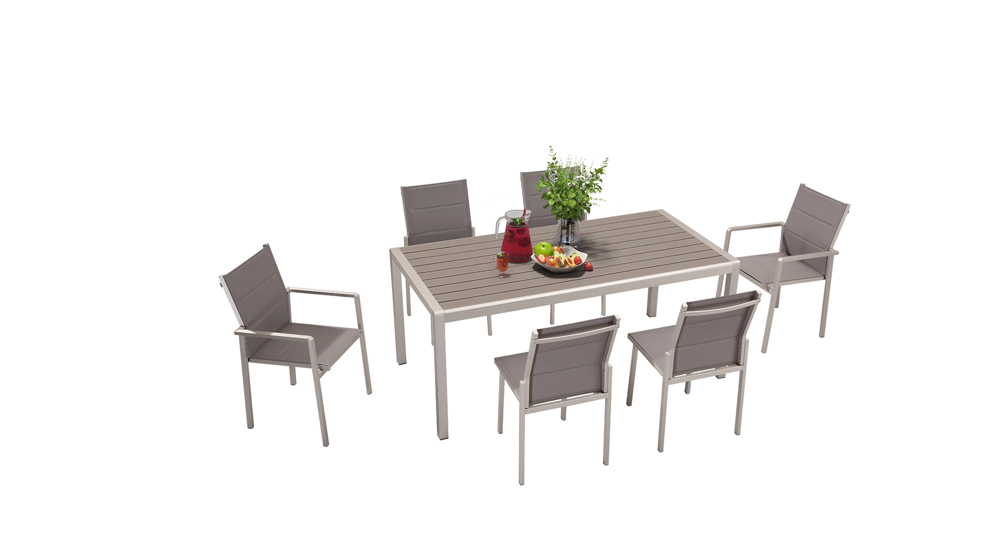 Outdoor Table Aluminium Outdoor Furniture Plastic Rattan Chairs Patio