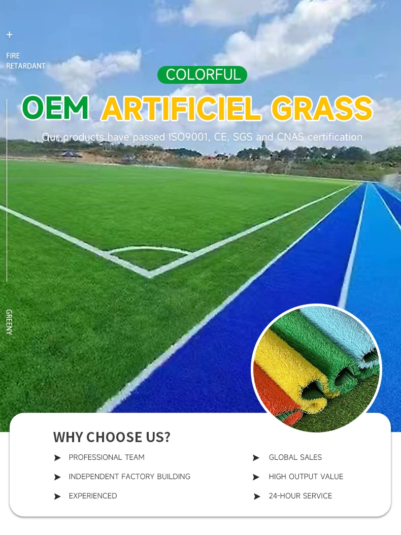 Colored Gazon Artificiel Artificial Turf Erba Sintetica Custom Blue