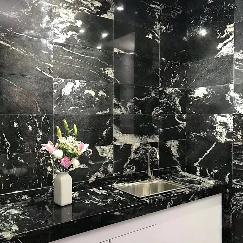 Factory Price Black Granite With White Veins Slab For Countertop Black Granite Tiles For Interior And Exterior Wall Cladding