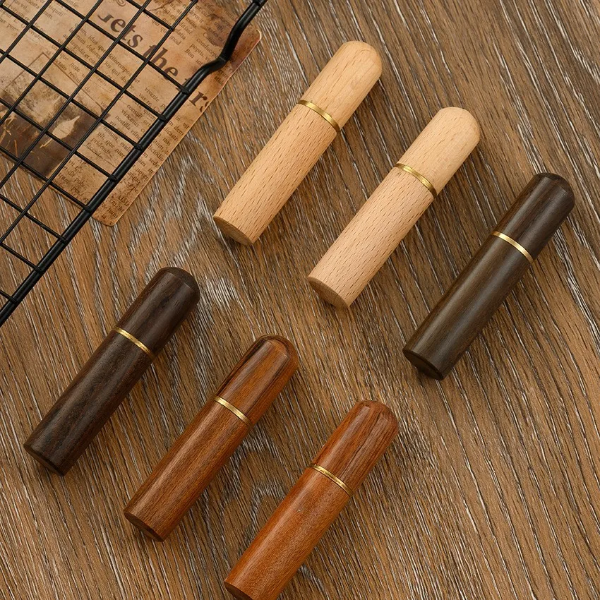 Toothpick Portable Brass Blind Man Wooden Sandalwood Needle Thread Tube