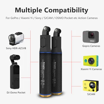 KingMa Go Pro Camera Accessories 5200mAh Power Bank Selfie Stick Hand Grip Monopod for GoPro Hero 5 6 7 8 Action Camera Portable detail image