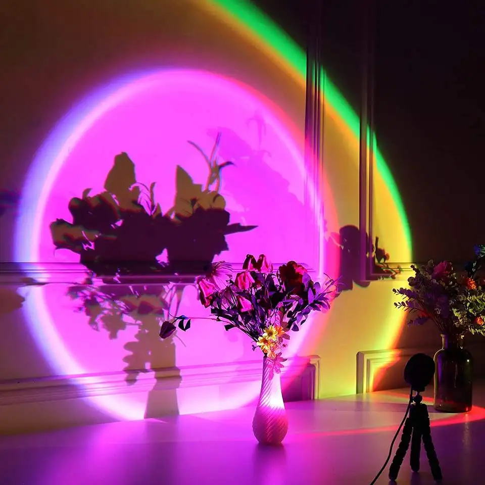 rainbow sunset projector