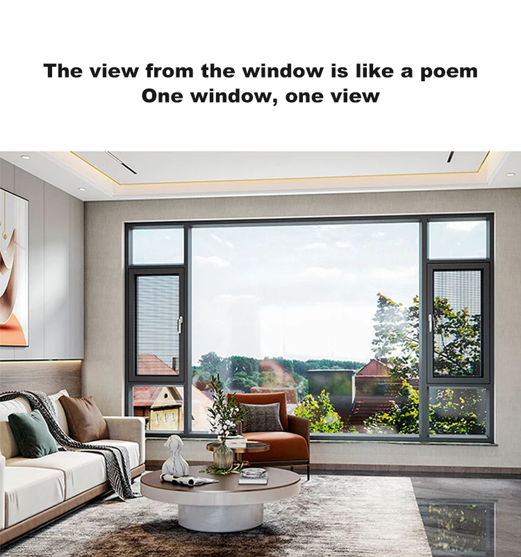 Ultra Narrow Frame Aluminium Casement Window