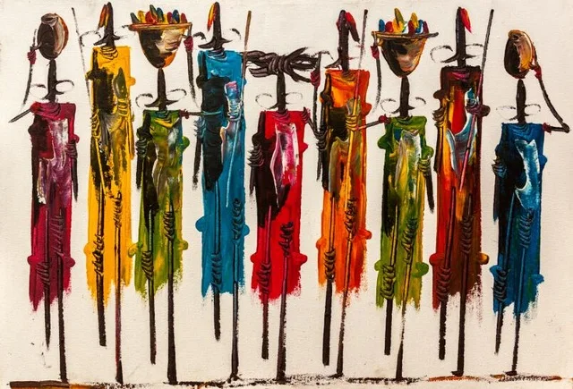 Abstract African Woman Oil Painting on Canvas Posters and Prints Wall Art Portrait Pictures for Living Room Home Decor No Frame