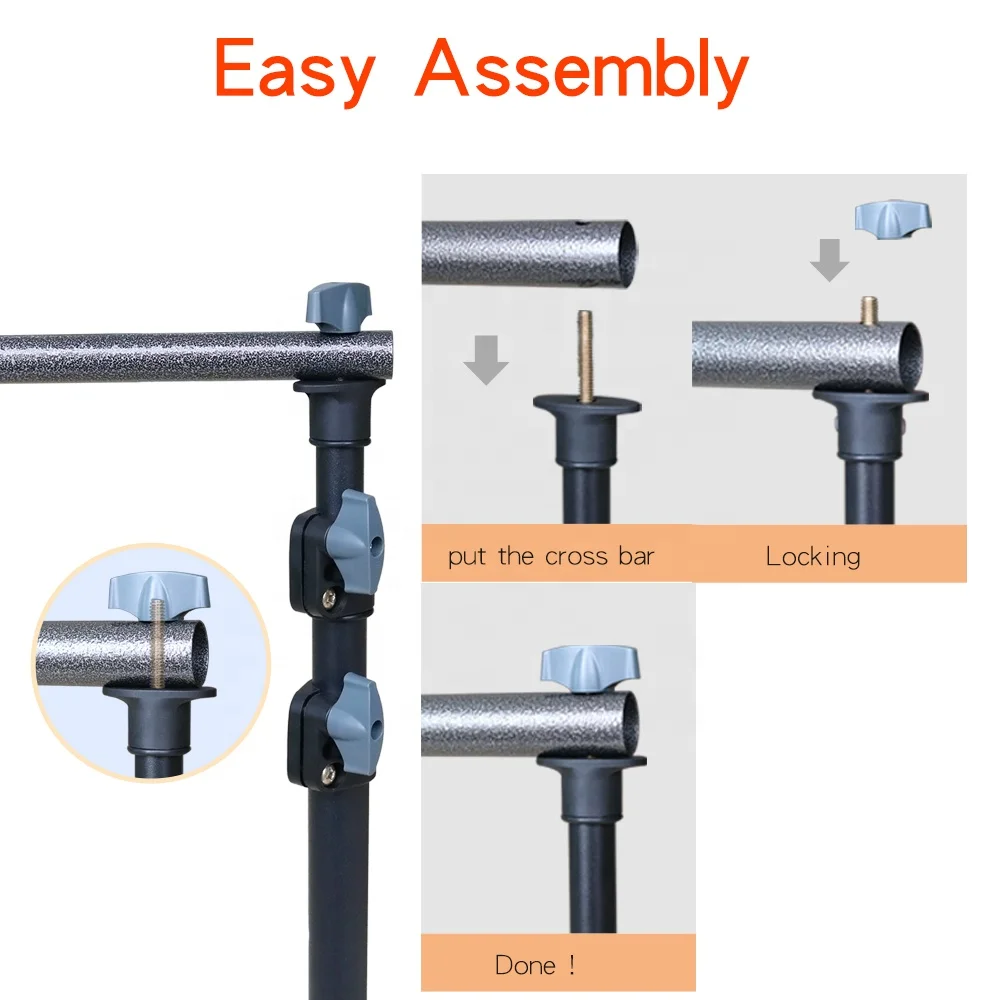 Metal Backdrop Frame Photography Background Stand Kit Backdrop Stand for Photo Booth Backdrop Extension Pole Stand