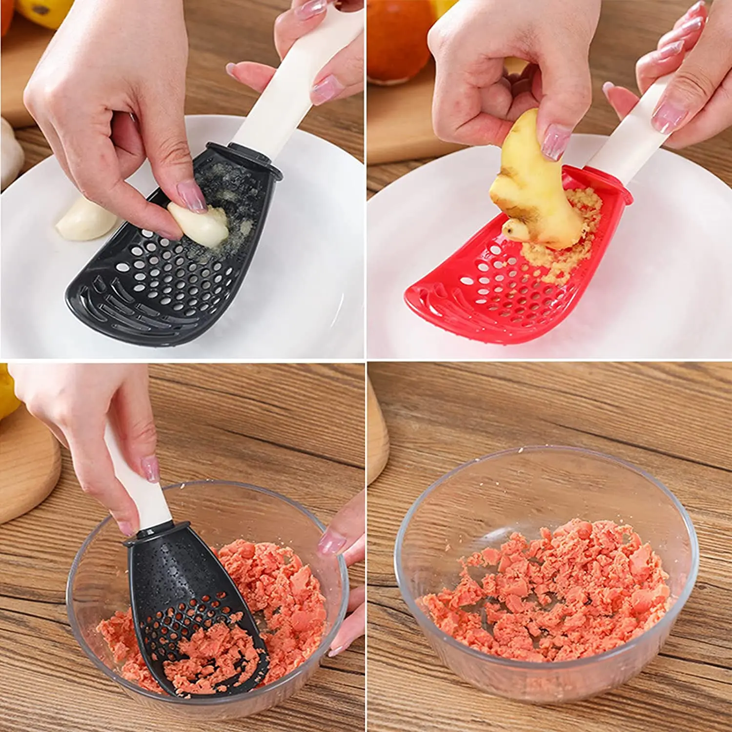 6 In1 All Purpose Kitchen Tool Skimmer Scoop Colander Strainer Grater